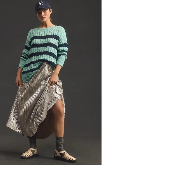 By Anthropologie Pilcro Longline Stitch Sweater size S blue color - Picture 4 of 5